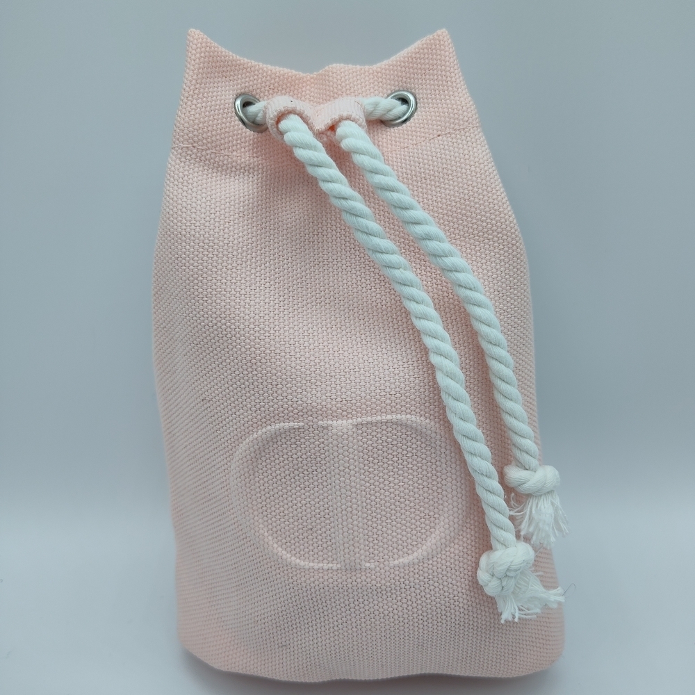 Dior Beauty Blush Pink Canvas Drawstring Pouch Tote Limited Edition Bag NWOT